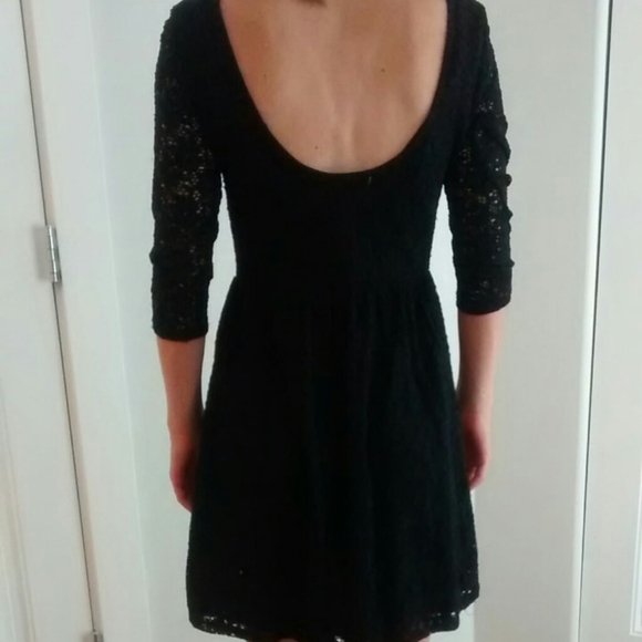 Black lace overlay dress. - Picture 2 of 2